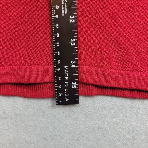 Athleta Dress Womens XS Red Merino Wool Blend V-Neck Long Sleeve Sweater Knit - Picture 3 of 9